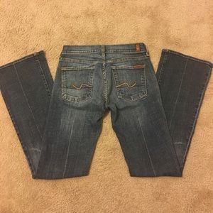 7 for all mankind bootcut medium wash jeans